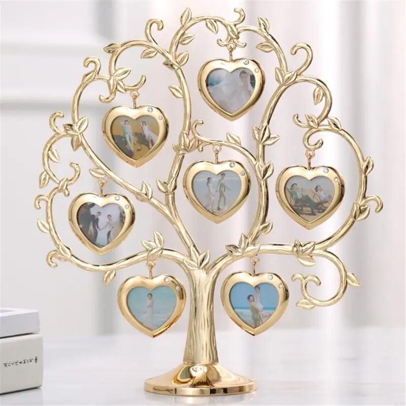 Metal Family Photo Frame Tabletop Decorations Ornament for Office Home Decors 55KF