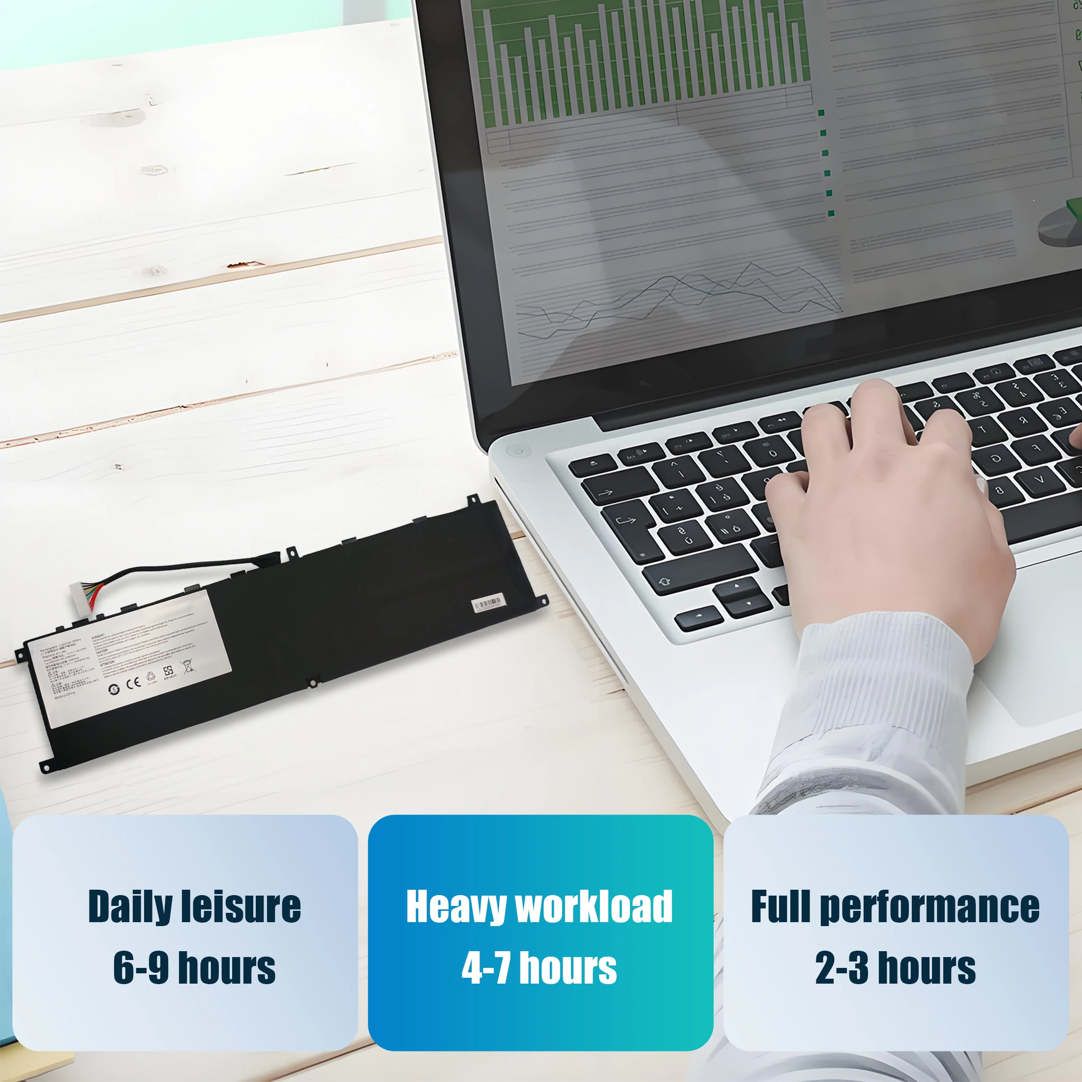 BTY-M6L เปลี่ยนแบตเตอรี่แล็ปท็อปสําหรับ MSI แบตเตอรี่แบตเตอรี่โน๊ตบุ๊ค P65 GS65 8RE 8RF 8SF GS75 9SE 9SG 9SF 10SE