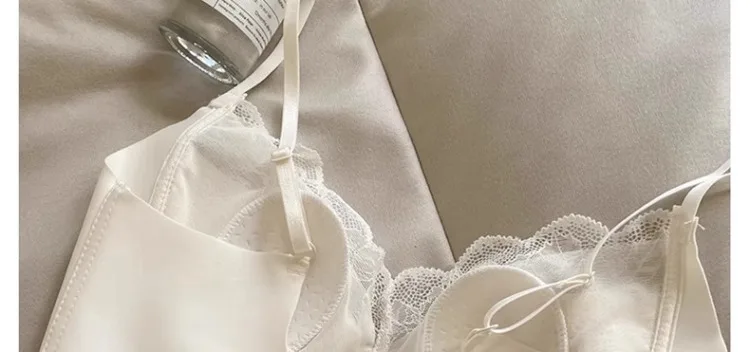 Sujetador sexy de encaje tipo conejita para mujer, sin costuras, con espalda hermosa, sin tirantes, que reduce el tamaño del ...