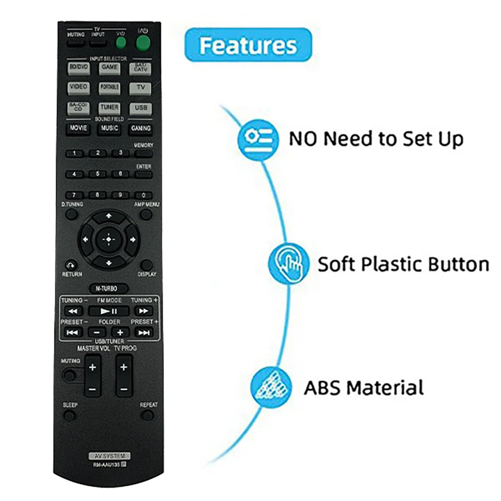 Y23A RM-AAU135 Remote Control for Sony STR-KM3 STR-KM5 AAU136 SS-MSP7M Power Amplifier Remote Control Replacement