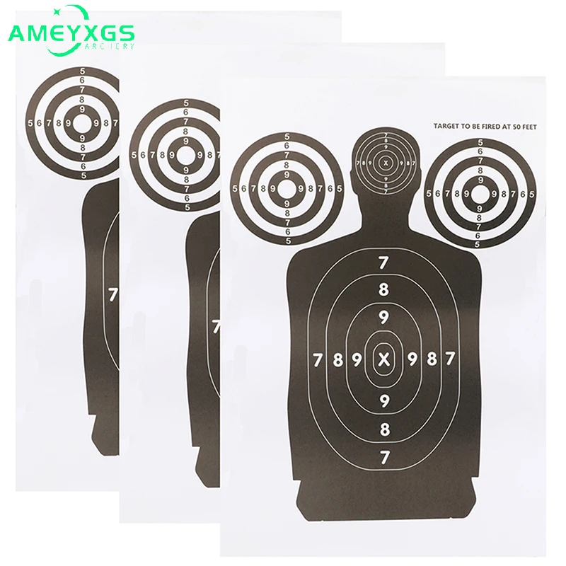 12Pcs Archery Targets Paper for Shooting Practice High Visibility Targets Training Hunting Range Reactive Splatter Paper Targets