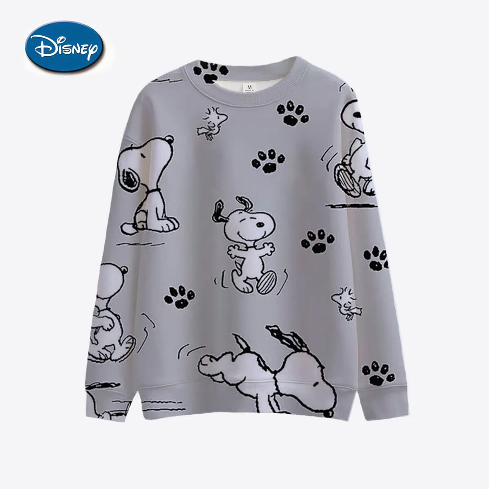 Snoopy Kawaii Cartoon Print Hoodie for Women Soft Casual Loose Sportwear Female Sweatshirt Ladies Clothes 2024 ﻿