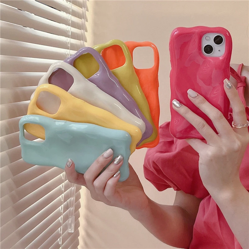 

Candy Color Stereo Phone Case For Iphone 16 15 14 13 Pro Max 16Pro 16Promax 15Promax All Inclusive Slamproof Phone Case Case