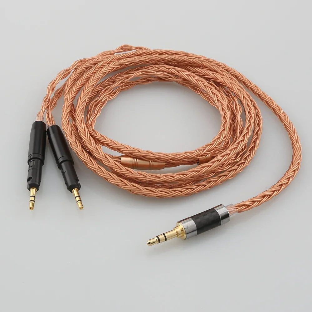 16 Cores 99% Pure 7N OCC Copper Wire Cord Earphone Cable Gold Plated 3.5mm to ATHR70 Headset Plug Headphone Cable New