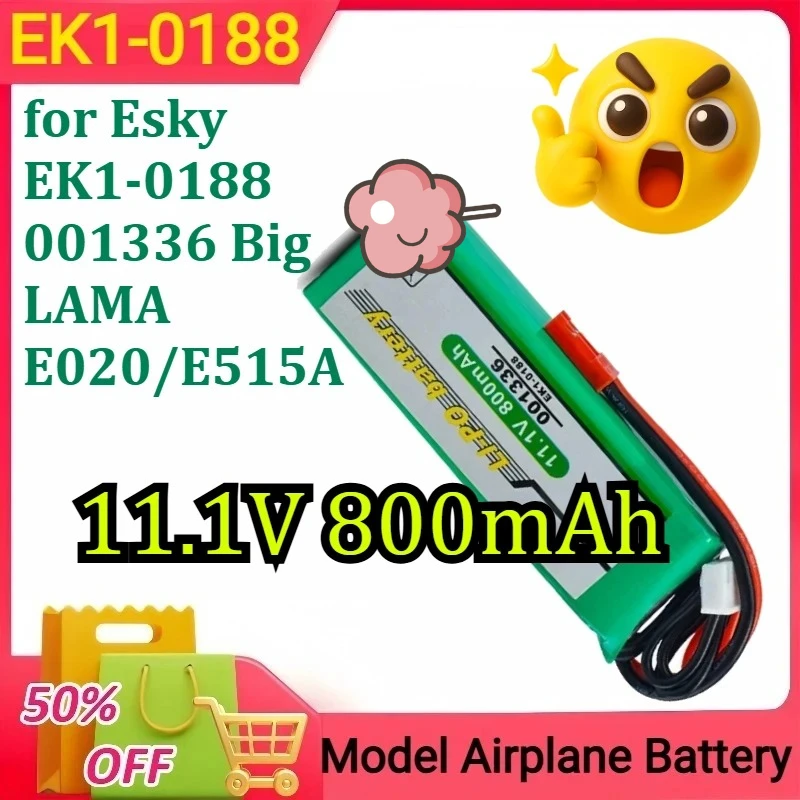

1/2/3/PCS for Esky EK1-0188 001336 Big LAMA E020/E515A Helicopter for Model Airplane Battery 11.1V 800mAh