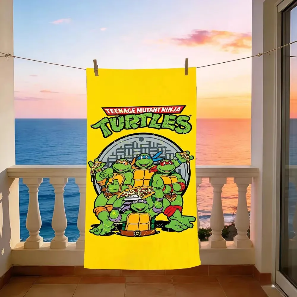 T-Teenage Mutant N-Ninja Turtles Oversized Beach Towel Soft Absorbent Quick Dry Towel for Swim Pool Men Women Summer Gift