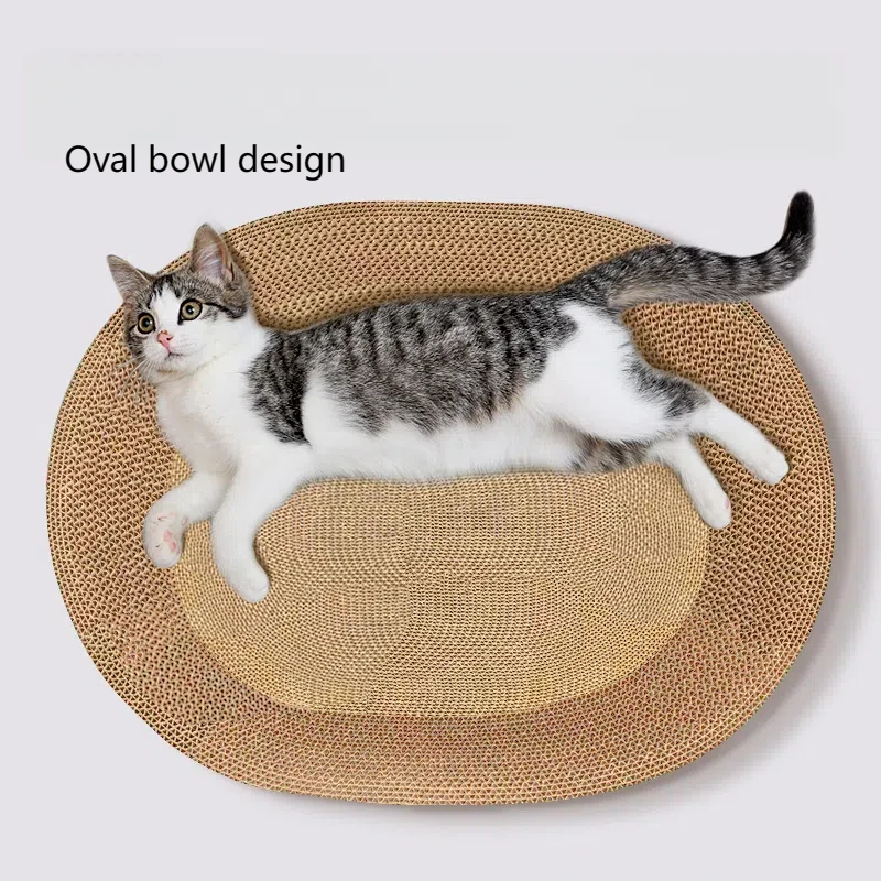 Cardboard Cat Scratchers Round Shape Scratching Bed Scratch Lounge for kitten play scratch