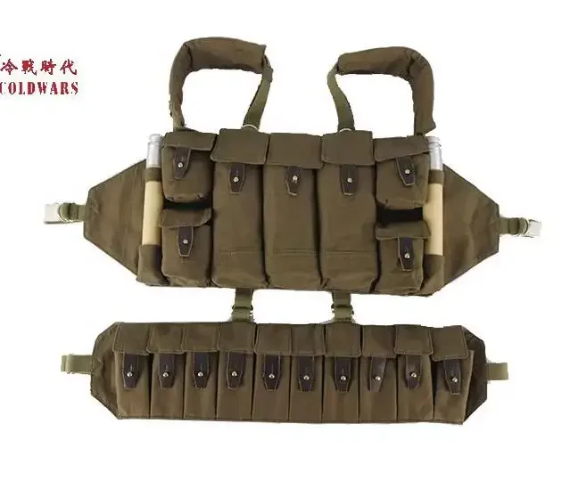 Russian Tactical Vest Men Soviet Union Brown Lifchik R22 Military Cartridge Clip