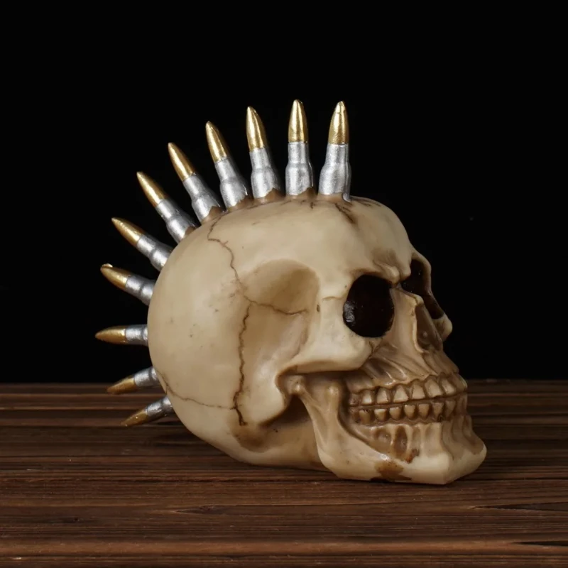 Vilead 15cm Creative Resin Skeleton Head Bookshelf Wall Shelves Living Room Decor Fashion Pop Culture Art Object Decoration
