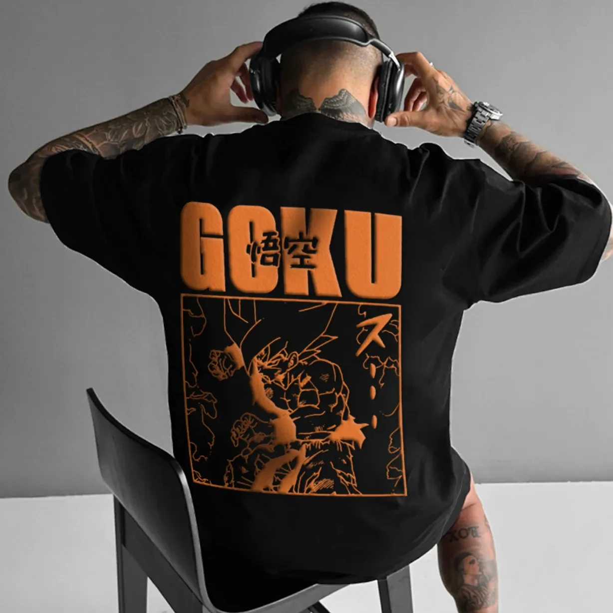 Dragon Ball Goku-camisetas de algodón con estampado de manga corta para hombre y mujer, camisetas deportivas transpirables holgadas con cuello redondo Ins