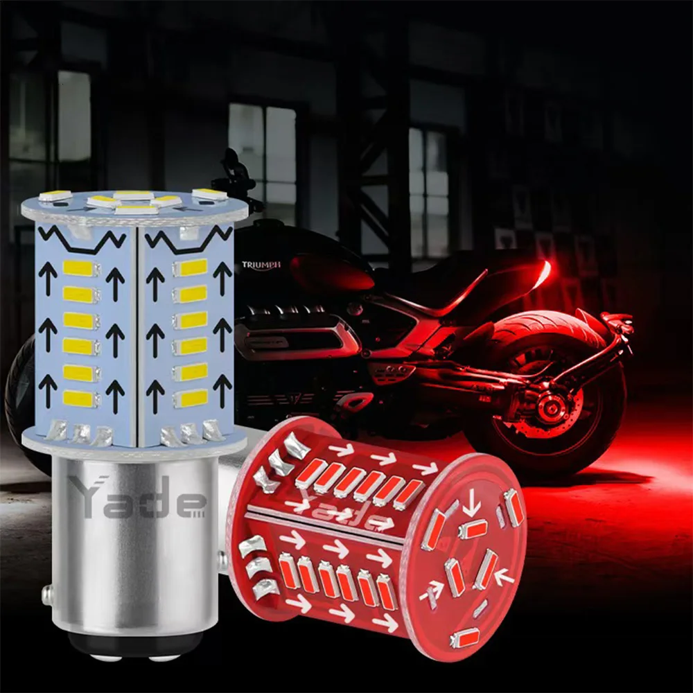 Strobe LED Brake Lights Bulbs Flashing Strobe Blinking Brake Light Reverse Brake Parking Lamps for Cars Trucks Motorcycles Trail