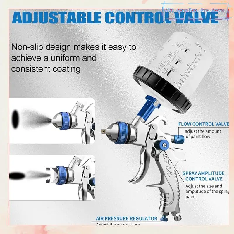 

HVLP Gravity-Fed Air Spray-Gun With 1.4/1.7/2.0/2.5 Mm Nozzles And 650 Cc Mixing Cups, Automotive Paint Sprayer-A73I
