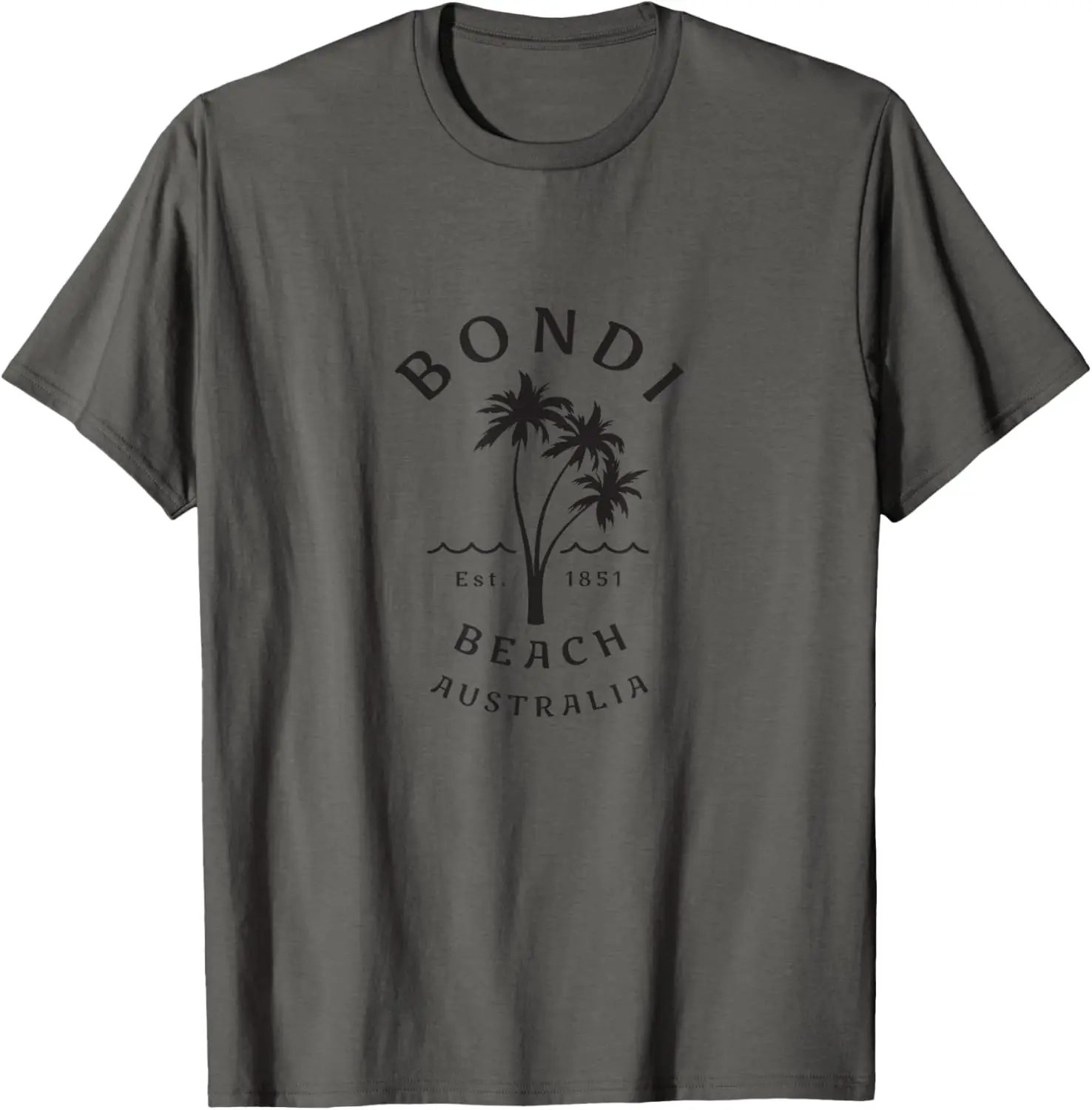 

Bondi Beach Australia Vintage Palm Tree Graphic Tee Soft Cotton Short Sleeve T-Shirt Trip