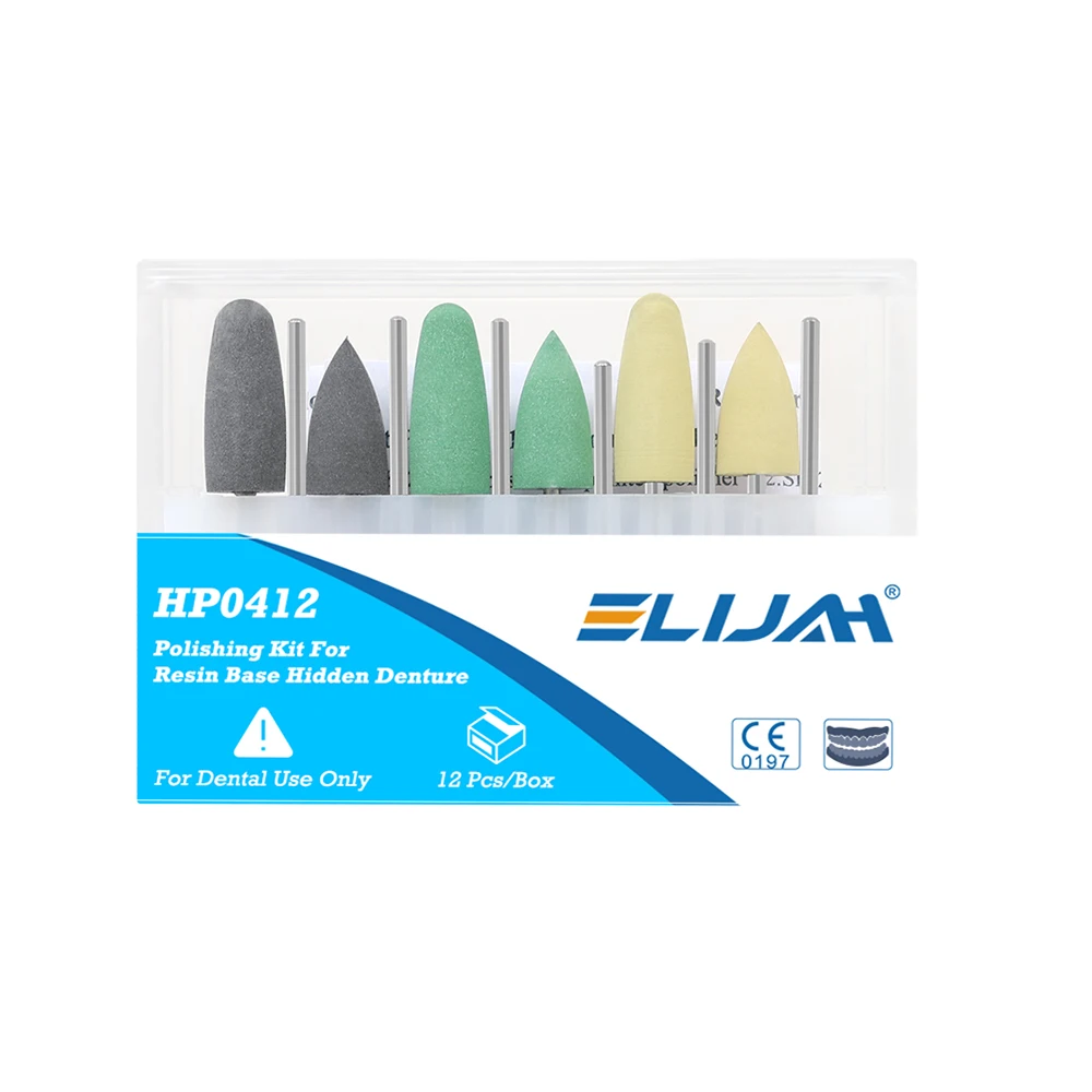 ELIJAH 8Pcs/Set Dental Silicone Rubber Polishers Resin Porcelain Zirconia Grinding Denture Polishig Trimming Dentistry Tools