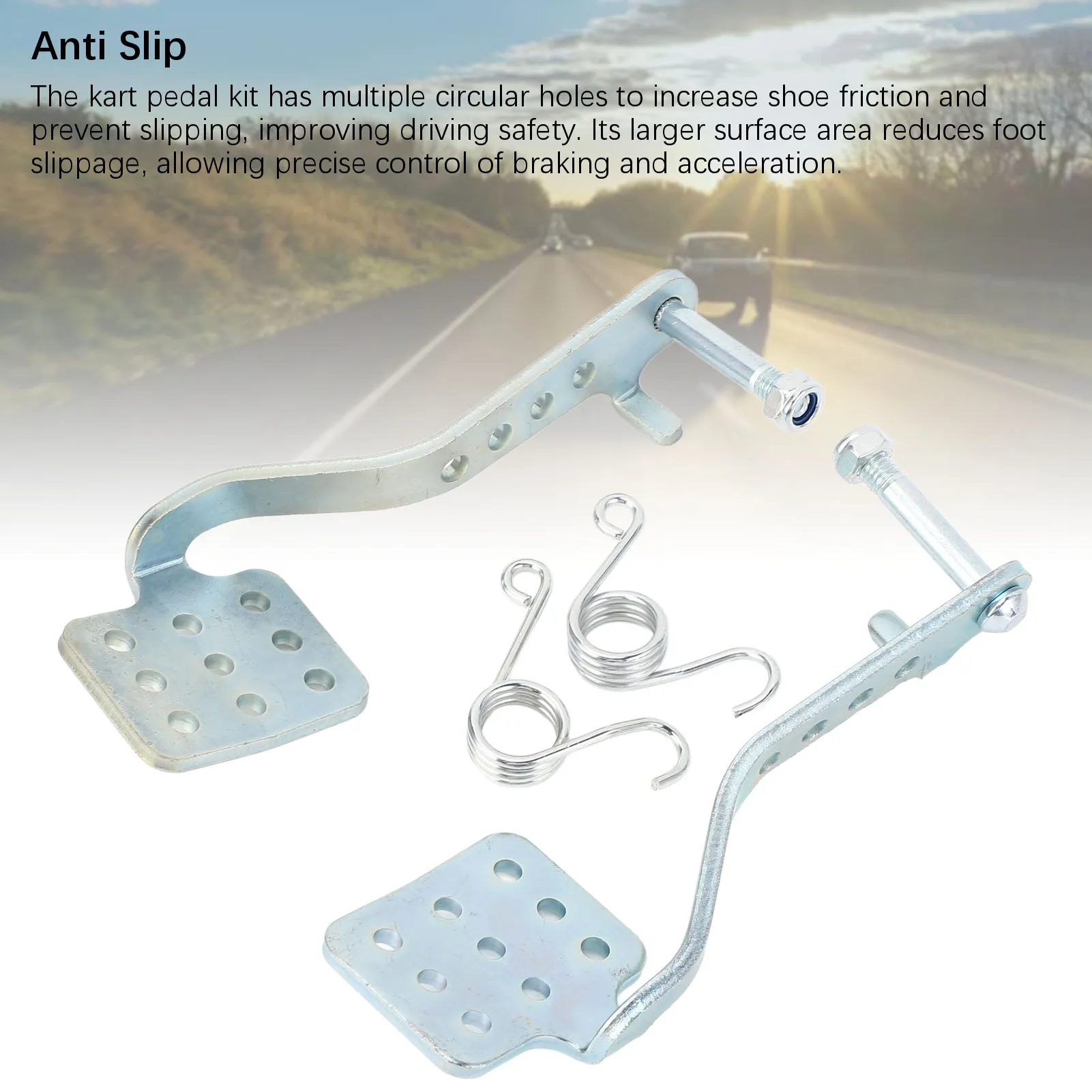 Go Kart Pedals Erosion Resistant Easy Installation Go Kart Brake Throttle Pedals High Hardness Steel Alloy for Azusa Fun Kart view 5