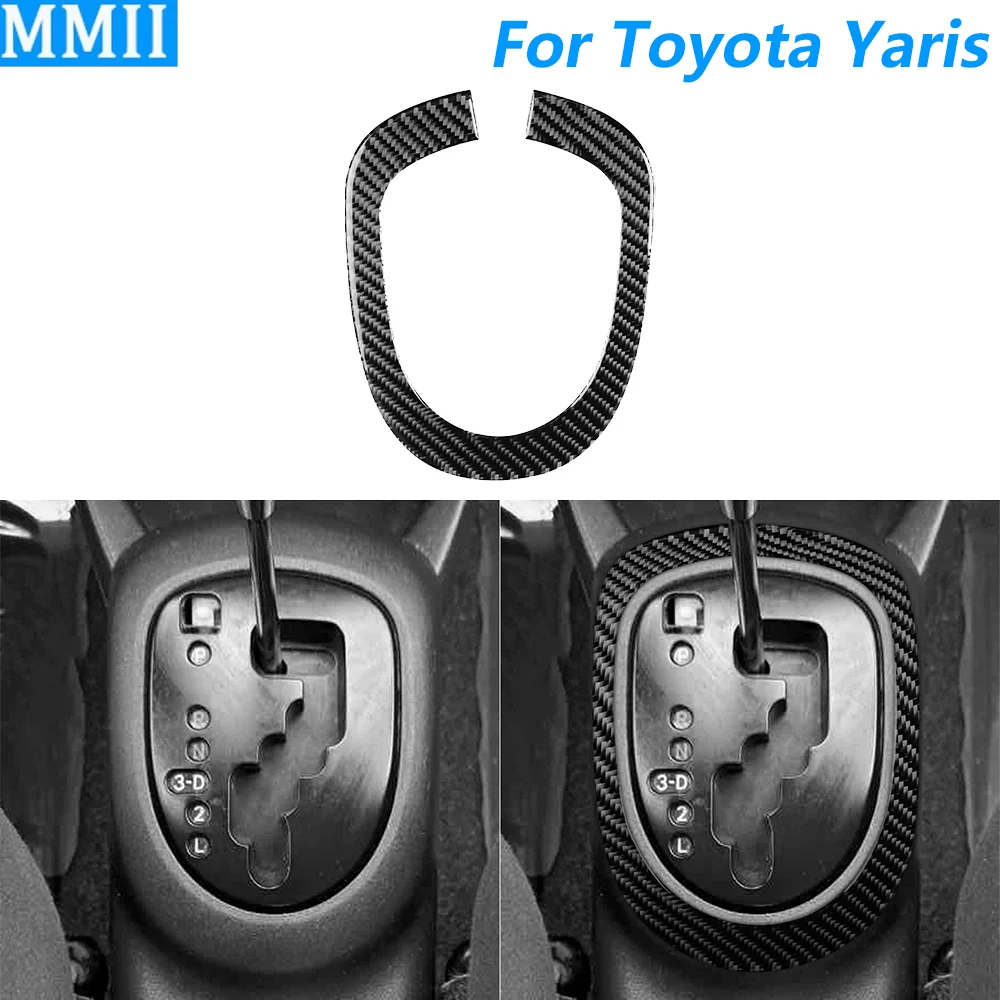

For Toyota Yaris 2006-2011 Carbon Fiber Central Control Dashboard Both Side Panel Cover Trim Car Accessories Decoration Sticker
