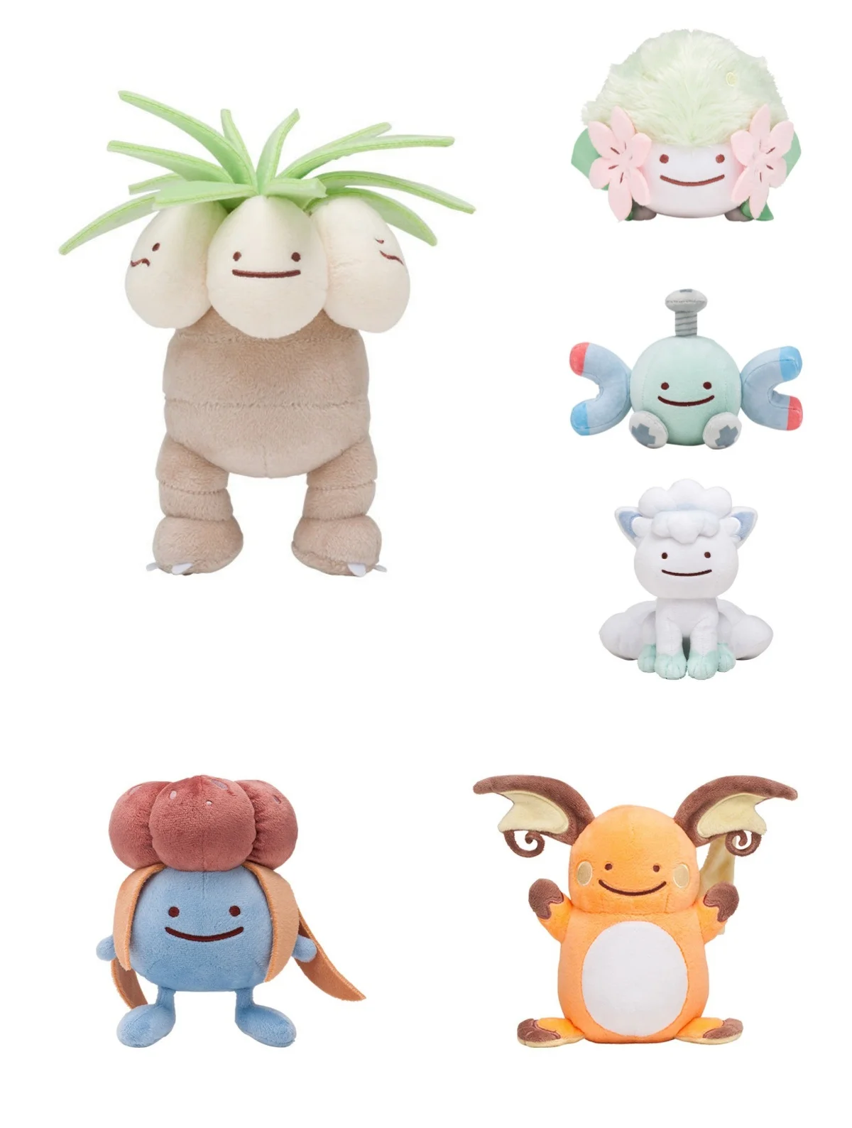 Birthday Gift Pokémon Plush Toy/Pendant Variety Transformation Series Pichu Raichu Jirachi Wobbuffet Shaymin Alolan Vulpix