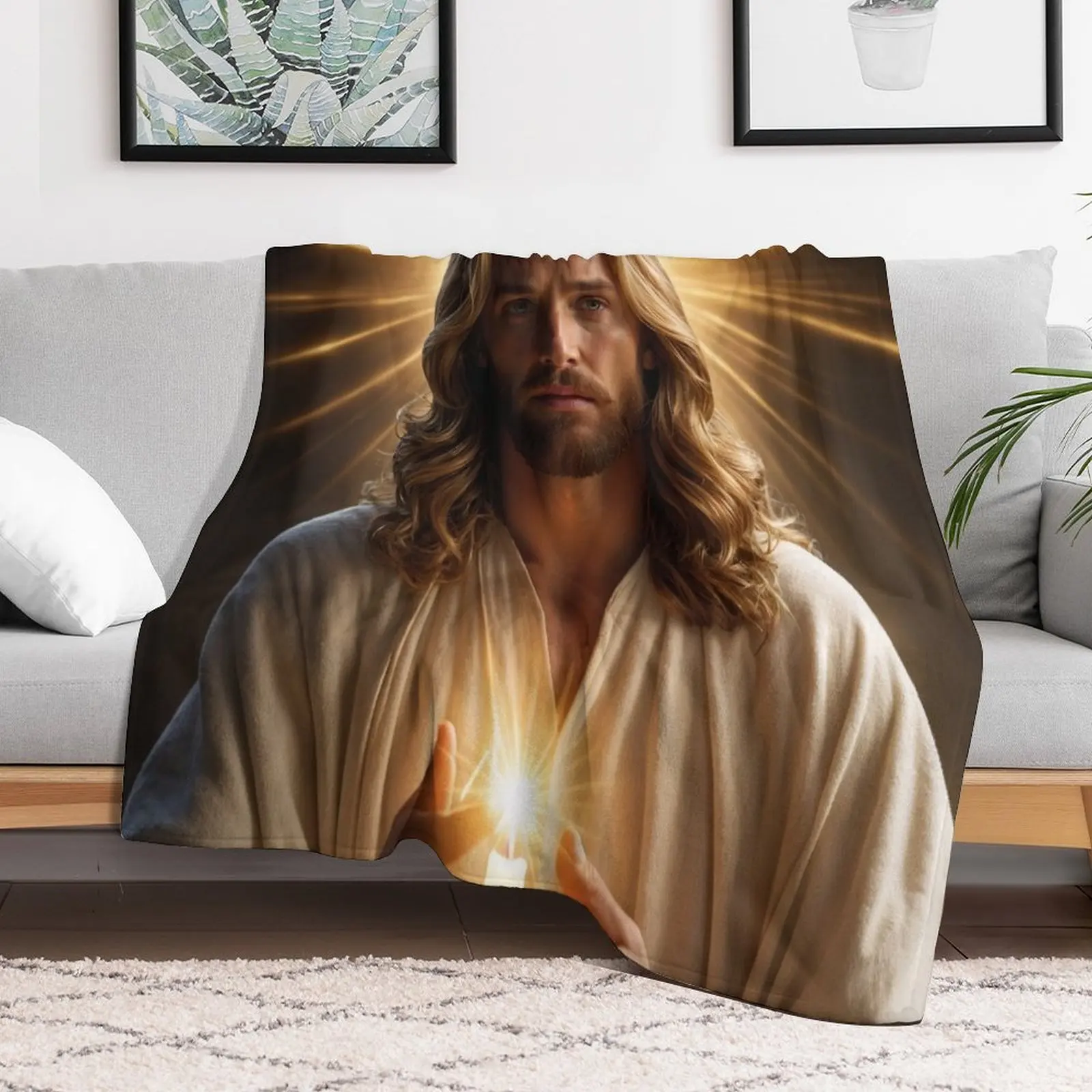 

Jesus Christ Blessings Throw Blanket Soft Sofa Quilt For Baby Summer Beddings Blankets