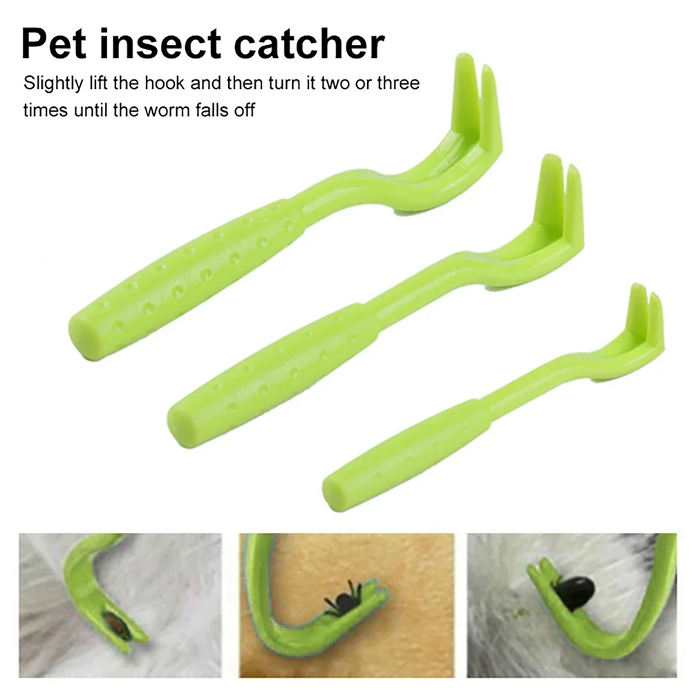 3-30PCS Flea Remover Hook Tick Remover Tweezer Tick Pull Cat Dog Grooming Insect Clips Kittens Lice Removal Pet Cleaning Tools