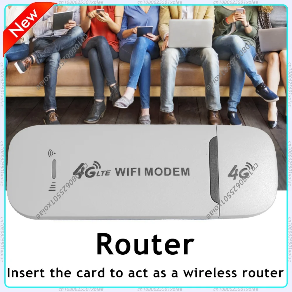 4G Wireless LTE WiFi Router 4G SIM Card Portable 150Mbps USB Modem Pocket Hotspot Dongle Mobile Broadband for Home Office WiFi