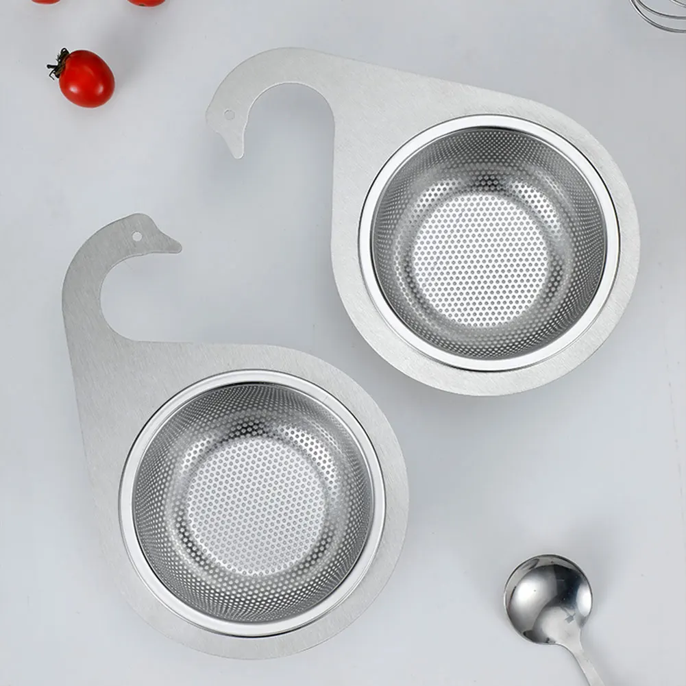 

1/2 PCS Stainless Steel Sink Drain Strainer Basket Dry Wet Separation Hanging Sink Strainer for Filter Food Vegetable