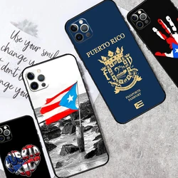 Puerto Rico Flag etui na telefon iPhone 13 14 15 Pro Max Plus 11 12 Pro Max 7 8 X XS SE 12 13 Mini pokrowiec