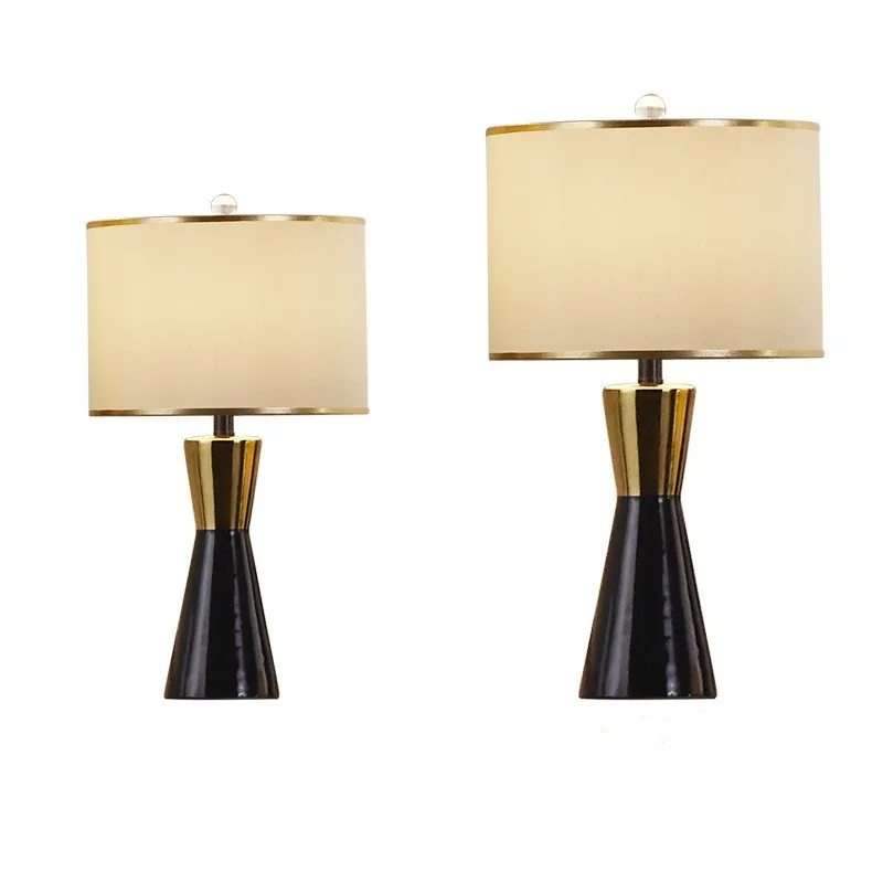 

Modern Light Luxury American Style Black/gold Table Lamp Ceramic for Hotel Bedside Home Decor