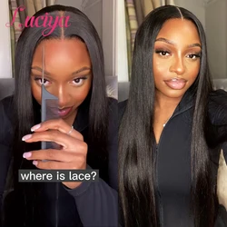 Glueless Wig Human Hair Ready to Wear Bone Straight 13x4 Full Lace Front Human Hair Wigs Pre Plucked 5x5 Hd Lace Closure Wig