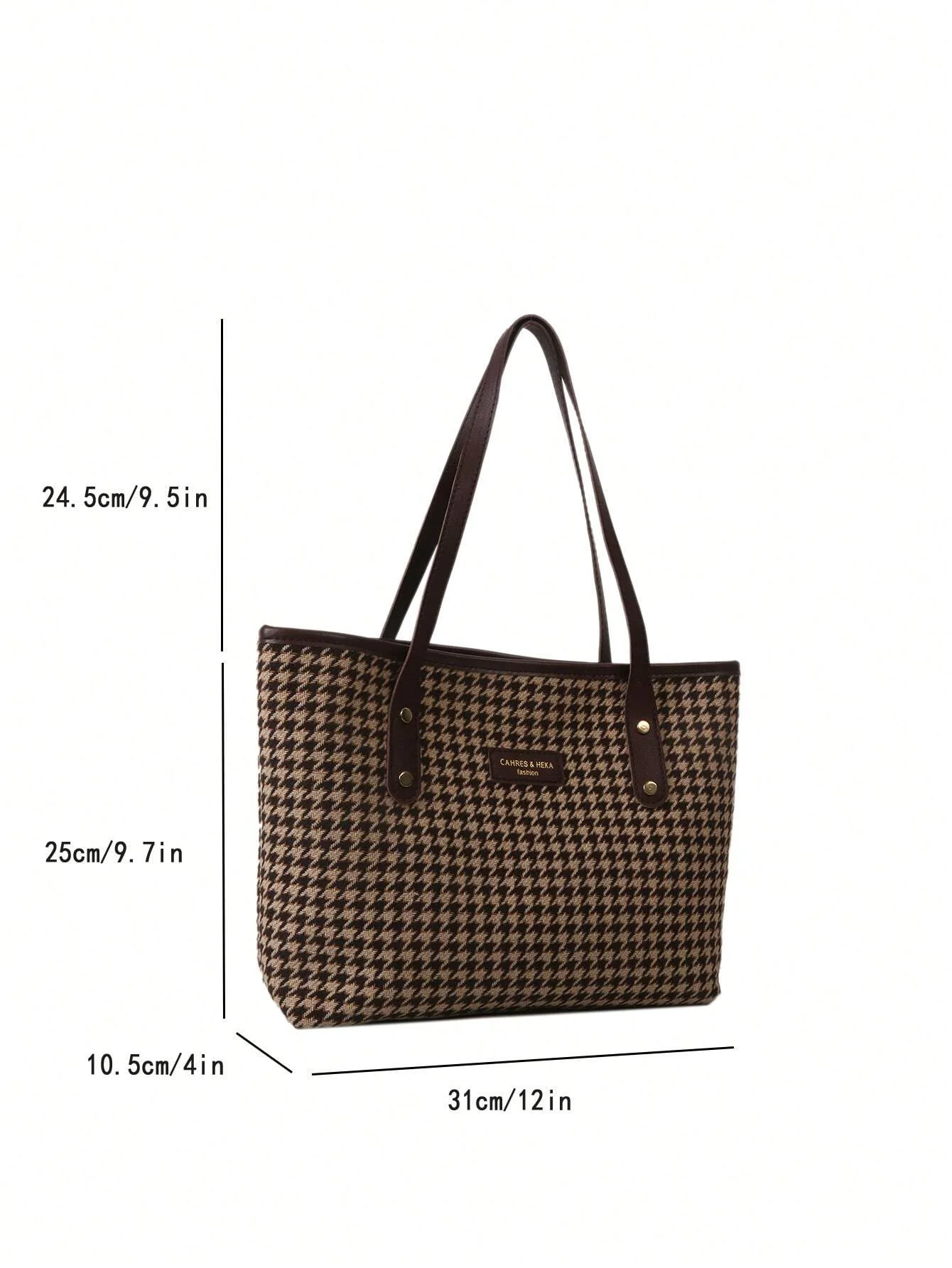 Large Capacity Plaid Pu Laptop Tote Bag Simple Casual Shoulder Bag Women\'s Versatile Fashion Portable Handbag Purse For Women