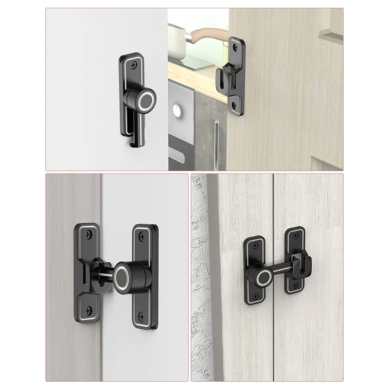 Hot-Heavy Duty Gate Latches 90 Degree Right Angle Barn Door Lock Anti-Theft Sliding Door Lock Latch For Garden