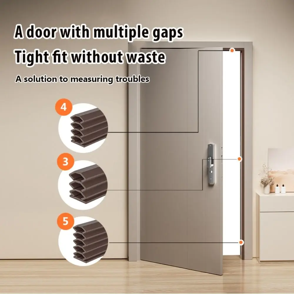 

Уплотнительная лента для дверных проемов 6 м/рулон, самоклеящаяся, пылезащитная, противоударная, ветрозащитная, звукоизоляционная