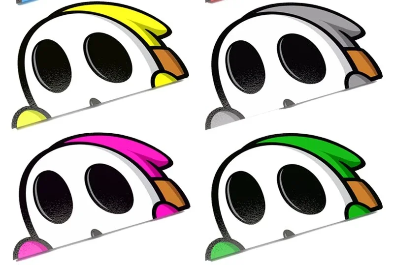 

Cartoon Chibi Big Head Shy Guy Peeker Sticker, Fun Graffiti Design, JDM Style Decoration for Car Windows and Bumpers