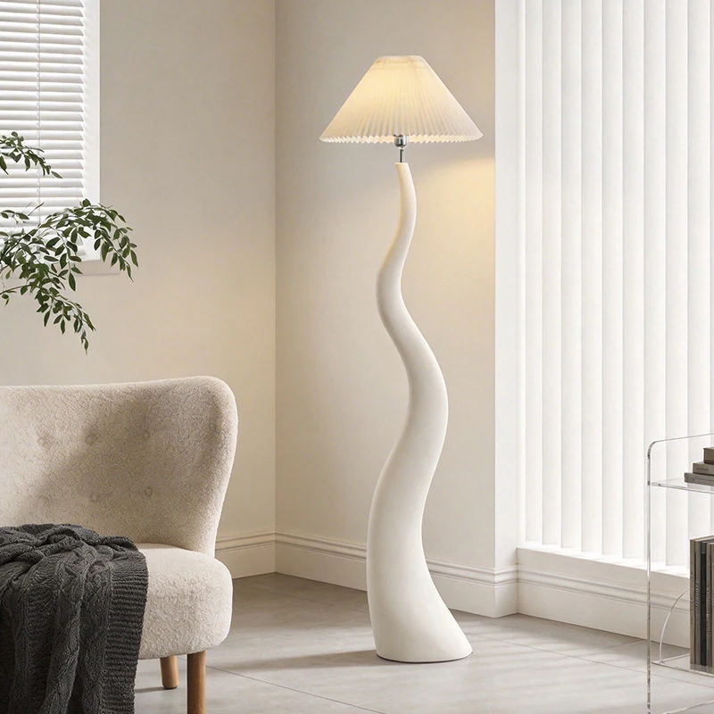 Modern minimalist LED floor lamp, living room, bedroom, study, Nordic Ins style creative remote control dimming vertical lamp, i