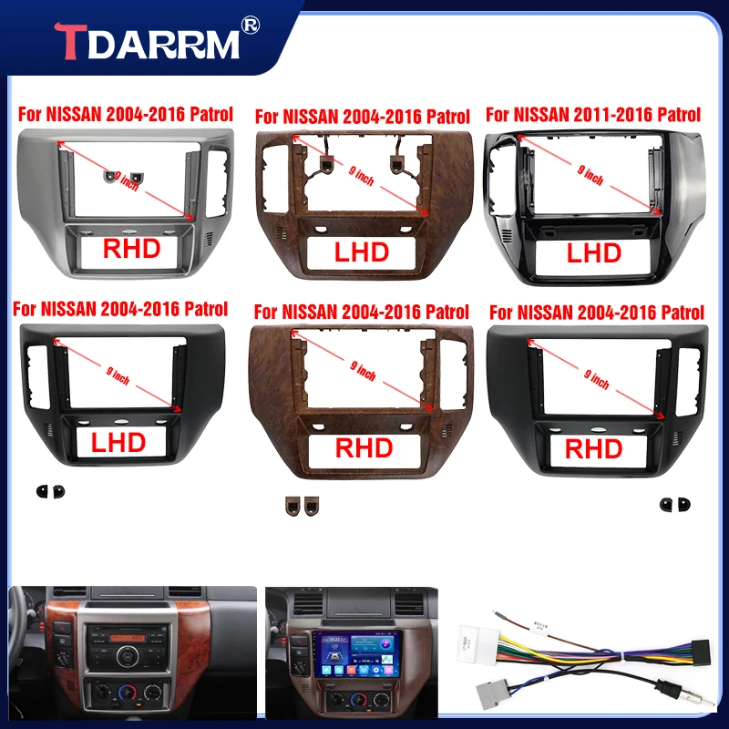 

Car Accessories 9 Inch Frame Fascia Adapter For Nissan Patrol 2004-2012 Android GPS Stereo Player Radio Dash Fitting Panel Kit