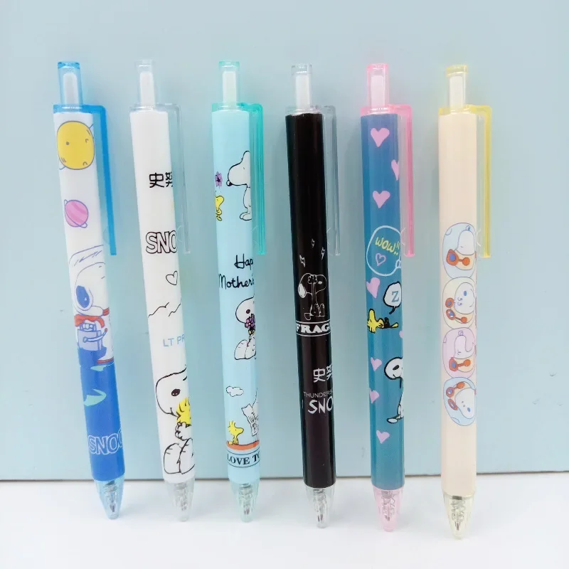 New Kawaii Anime Cartoon series Snoopy Creative personality cute gel pen students high color value press pen gift hot sale