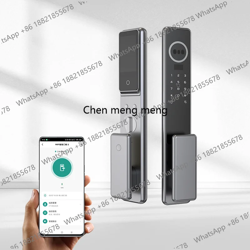

UIELOCK C01 Max Smart Fingerprint Lock with Face Recognition RFID Card Wi-Fi App Cloud Storage for Wood Door Home Security