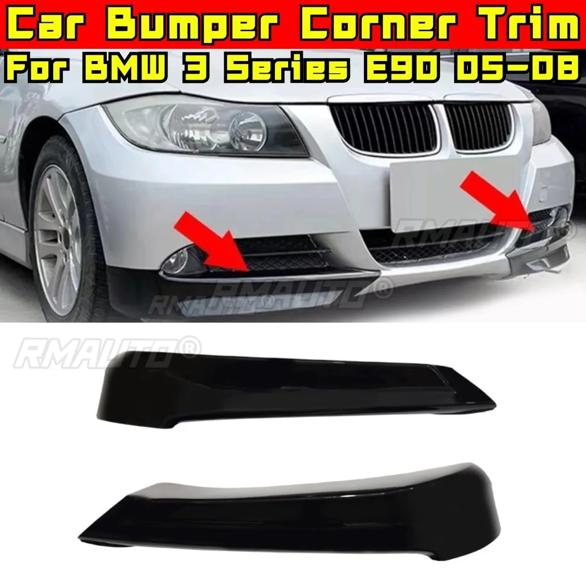 

Автомобильный передний бампер, диффузор, спойлер, комплект кузова для BMW 3 серии E90 2005-2008, MP-стиль, защита бампера, угловая накладка, автомобильные аксессуары