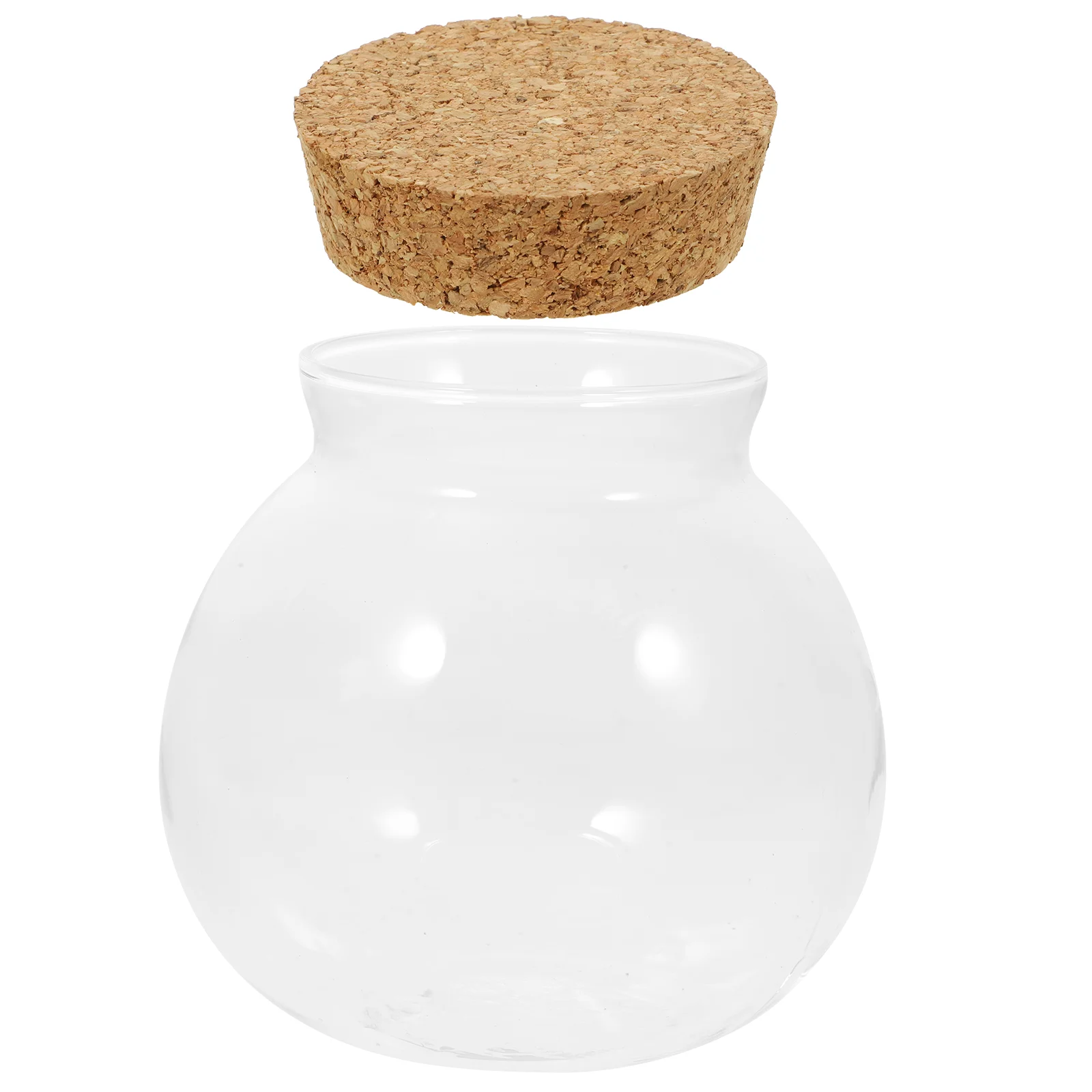 

Vase Micro-landscape Ecological Bottle Moss Plant Glass Hydroponic Fish Tank Ornaments Betta (cork (10*11cm) Flower Terrarium