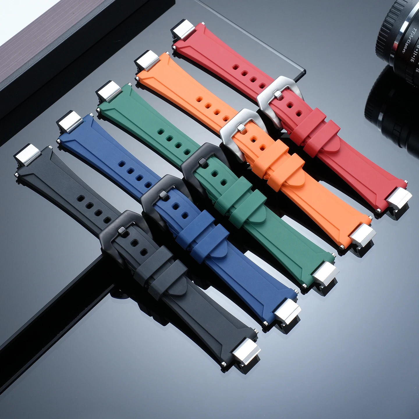 ECB-2000 rubber Watch strap For Casio Edifice 5698 ECB-2000HR-1A EFS-S641TMS Modified Watchband Men's Bracelet wristband tools view 3