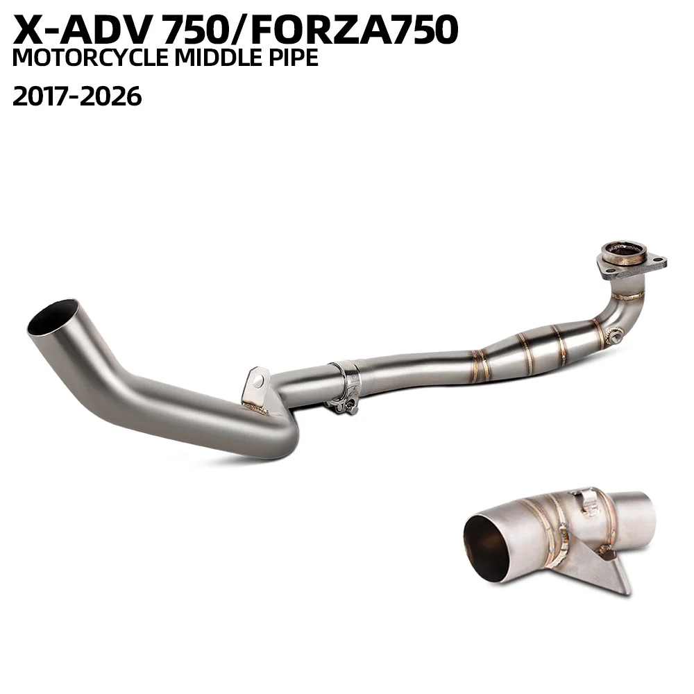 Motorcycle Exhaust Header pipe For Honda X-ADV ADV750 Forza750 NSS750 2017-2026 Motobike Escape Middle link tube Scooter kit