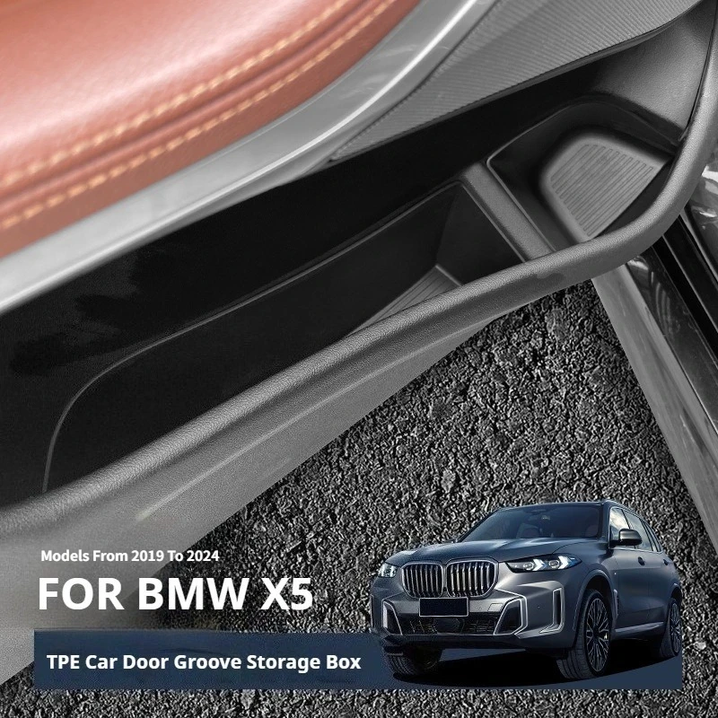 

For BMW X5 2019-2024 Car Door Side Storage Box Front Rear Door Handle Armrest Tray Organizer Protector Auto Interior Accessories
