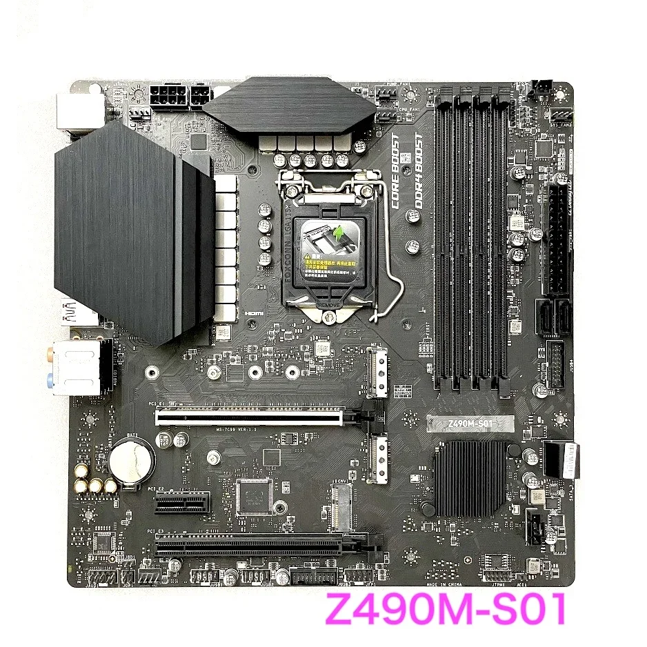 Suitable For MSI Z490M-S01 Desktop Motherboard Z490M S01 LGA 1200 DDR4 M-ATX Mainboard 100% Tested OK Fully Work