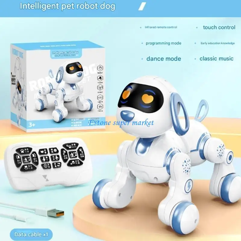 090B ของเล่นหุ่นยนต์สัตว์เลี้ยงคู่หูอัตโนมัติพร้อมฟังก์ชันจับเวลา ของเล่นวัสดุ ABS