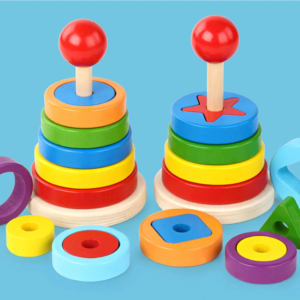 1Set Wooden Educational Shape Sorter for Kids Color Recognition Geometric Puzzle Cognitive Development Birthday