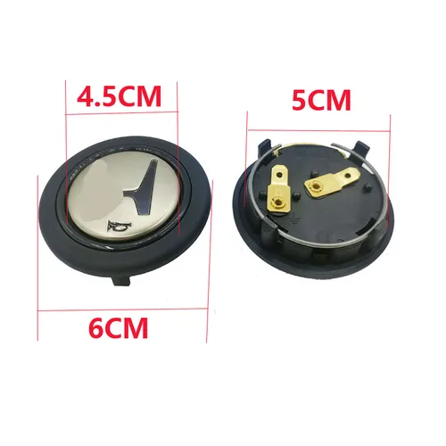 Imagen 2 del producto Cubierta de empuje de bocina de carreras de alto rendimiento, bocina universal para volante, botón de bocina modificado de aluminio, tapa de bocina JDM H, volante