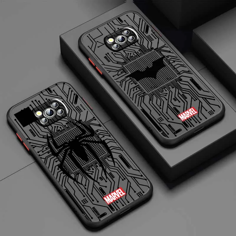 

Spider-Man Art Line Cool Phone Case For Xiaomi Poco X6 X5 X4 X3 M6 M5s M5 M4 M3 F6 F5 F4 F3 Pro 5G Frosted Translucent