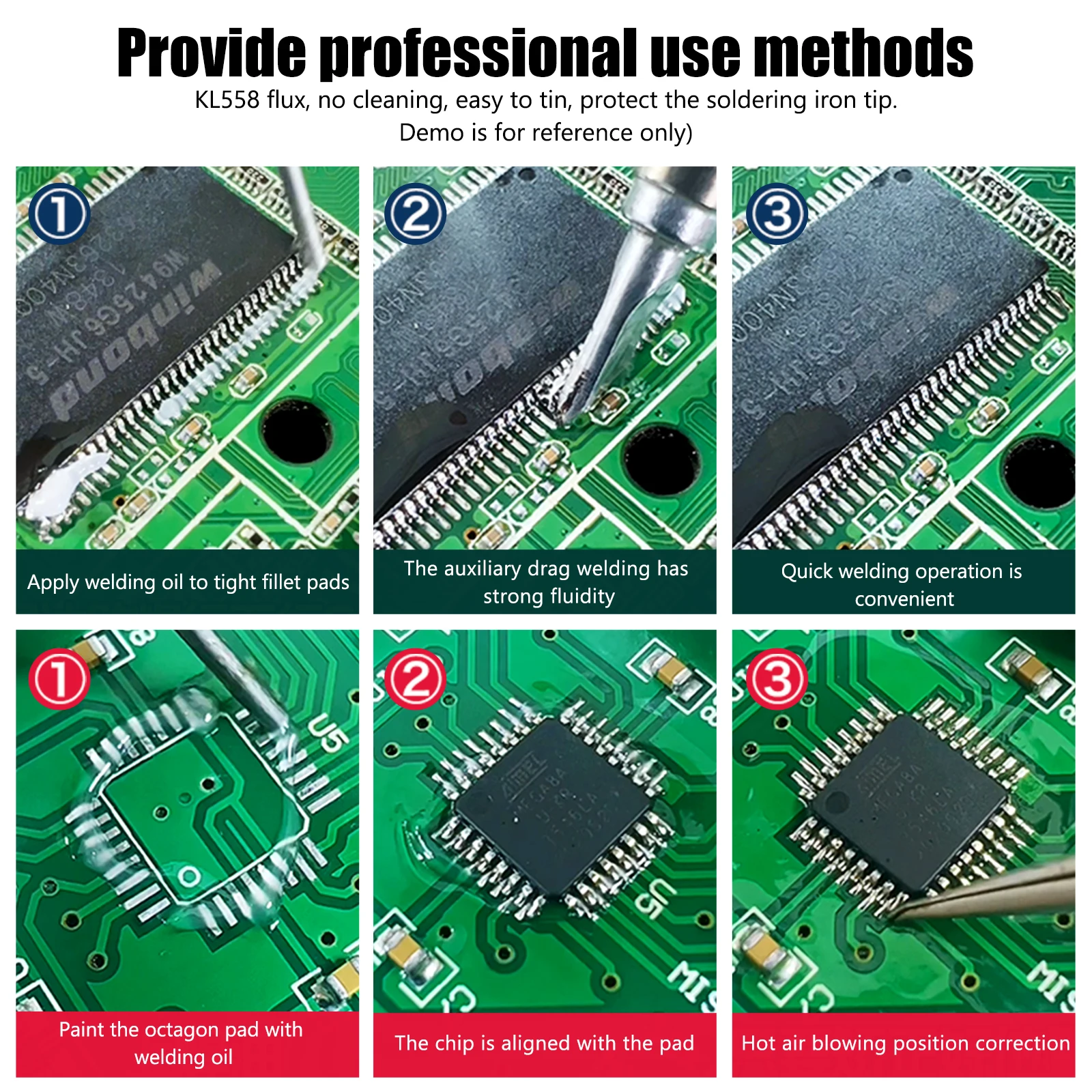 Imagem -02 - Kellyshun-fluxo de Solda para Soldagem Desoldering Smd Pasta de Solda de Estanho Fluxo Bga Não Limpo Óleo