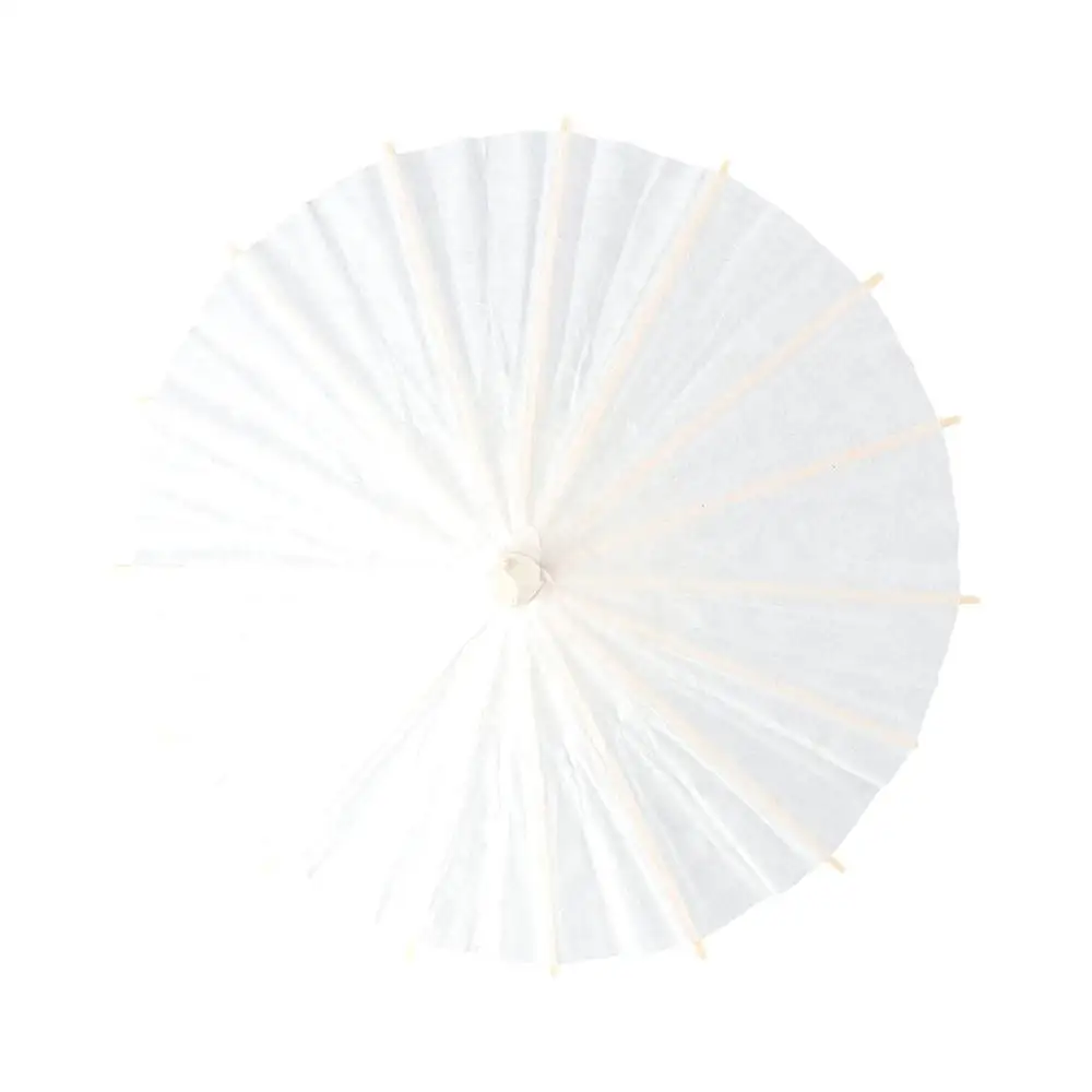 White Paper Umbrella Women Vintage Dance Prop Wedding Party Photography Prop Kids DIY Painting Supplies