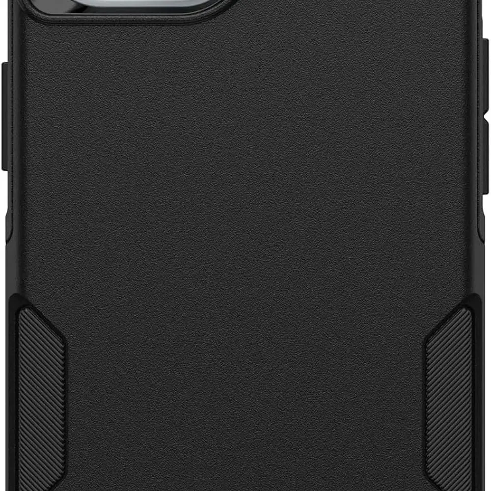 iPhone 16e, 15, 14, & 13 Commuter Series Case - BLACK, slim & tough, pocket-friendly, with port protection (ships in polybag)