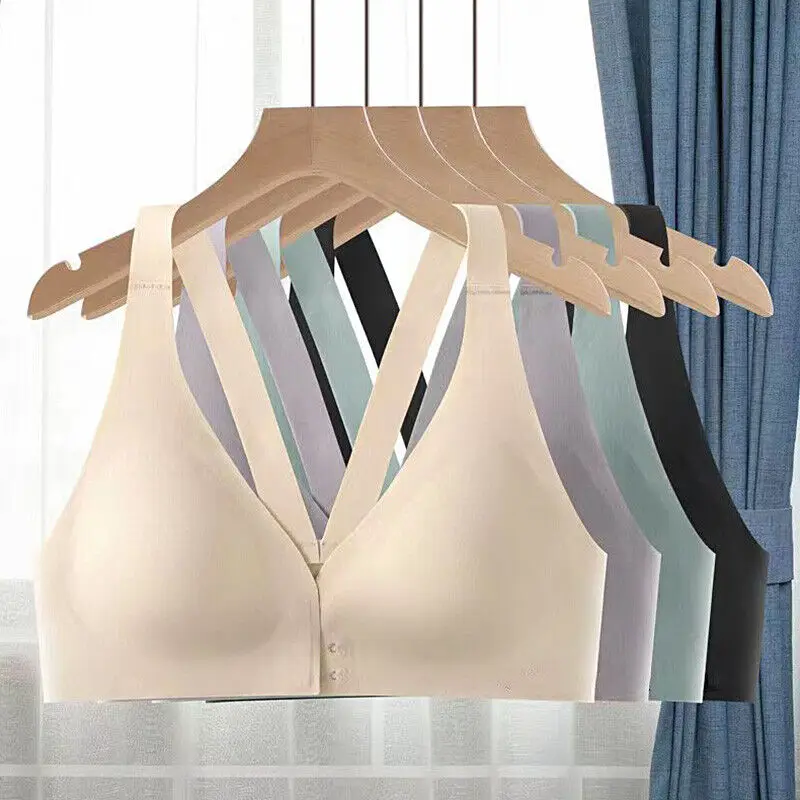 Fibbia anteriore senza tracce da donna bella biancheria intima con bretelle con scollo a v sul retro raccolta coppia petto aperto senza ferretto